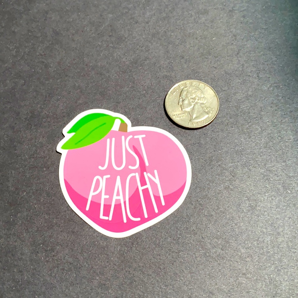 Just peachy sticker